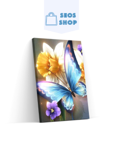 Papillon avec une fleur | Diamond Painting | Peinture Diamant
