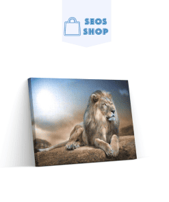 Lion sur un rocher | Diamond Painting | Peinture Diamant