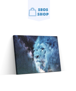 Lion sous un ciel étoilé | Diamond Painting | Peinture Diamant