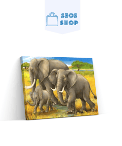 Les trois éléphants | Diamond Painting | Peinture Diamant