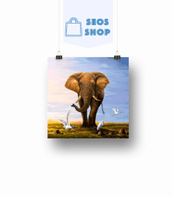 Un éléphant avec des oiseaux | Diamond Painting | Peinture Diamant