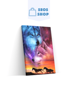 Loups et chevaux | Diamond Painting | Peinture Diamant