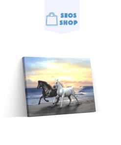 Des chevaux qui courent sur la plage | Diamond Painting | Peinture Diamant