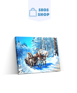 Trois chevaux dans la neige | Diamond Painting | Peinture Diamant