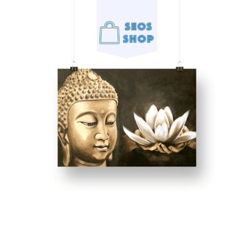 Bouddha en or et lotus | Diamond Painting | Peinture Diamant