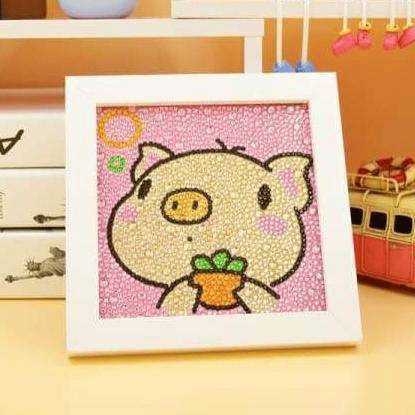 Un cochon dans le jardin | Diamond Painting | Peinture Diamant