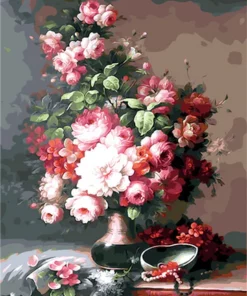 Bouquet de fleurs sur la table de nuit Diamond Painting | Seos Shop ®