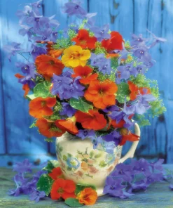 Bouquet orange et violet Diamond Painting | Seos Shop ®