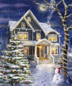 Diamond Painting - Maison décorée pour Noël | Seos Shop ®