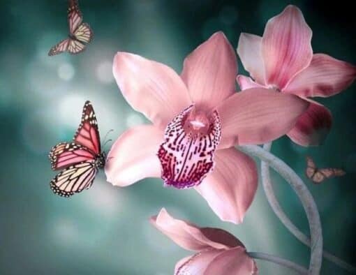 Diamond Painting - Papillon et Orchidée | Seos Shop ®