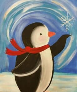 Diamond Painting - Pingouin à l'Echarpe rouge | Seos Shop ®
