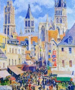 Diamond Painting - Rue de l'Épicerie, Rouen - Camille Pissarro | Seos Shop ®