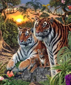 Famille de Tigre Diamond Painting | Seos Shop ®