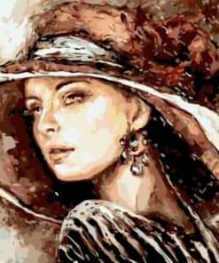 Femme au chapeau romantique Diamond Painting | Seos Shop ®