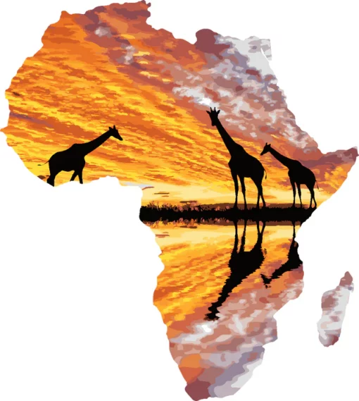 L’Afrique et Girafes Diamond Painting | Seos Shop ®