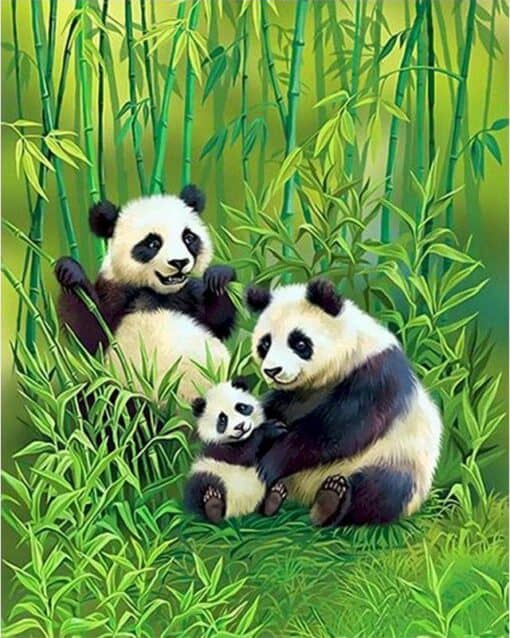 La famille Pandas Diamond Painting | Seos Shop ®