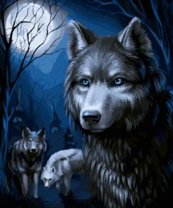 Les loups et Pleine Lune Diamond Painting | Seos Shop ®