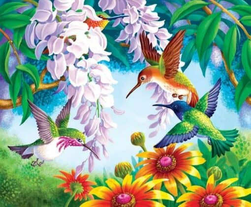 Les oiseaux et les Fleurs Diamond Painting | Seos Shop ®