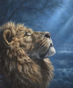 Lion dans la pénombre Diamond Painting | Seos Shop ®