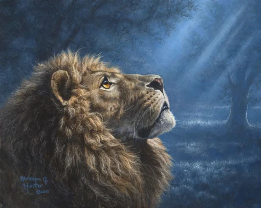 Lion dans la pénombre Diamond Painting | Seos Shop ®
