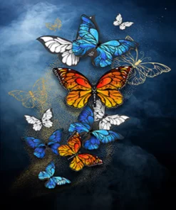 Papillons féériques multicolores Diamond Painting | Seos Shop ®