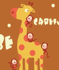 Peinture Enfants Girafe Be Careful Diamond Painting | Seos Shop ®