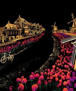Peinture à gratter - Les Tulipes aux Pays-Bas Diamond Painting | Seos Shop ®