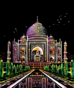 Peinture à gratter - Tah Mahal en Inde Diamond Painting | Seos Shop ®