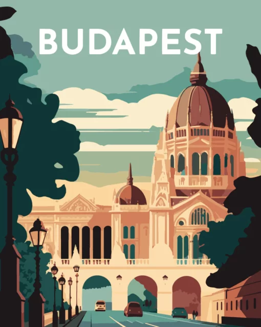 Affiche Vintage Budapest Diamond Painting | Seos Shop ®