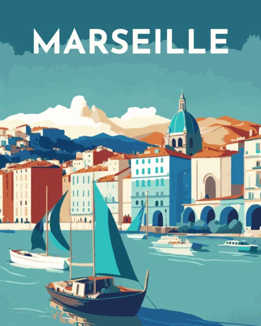 Affiche Vintage Marseille Diamond Painting | Seos Shop ®