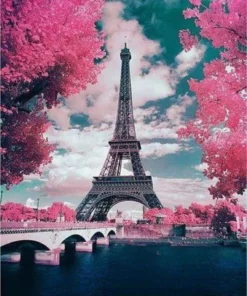 Broderie Point de Croix - Tour Eiffel en Fleurs Diamond Painting | Seos Shop ®