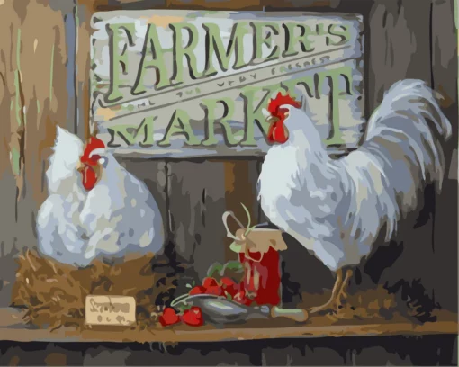 Des poules à la ferme Diamond Painting | Seos Shop ®