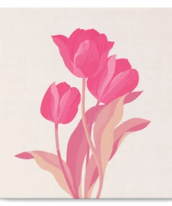 Diamond Painting 20x20cm avec cadre 3 Tulipes roses Diamond Painting | Seos Shop ®