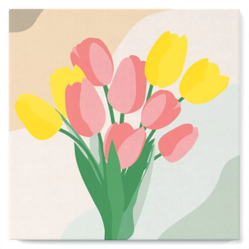 Diamond Painting 20x20cm avec cadre Bouquet de Tulipes Diamond Painting | Seos Shop ®