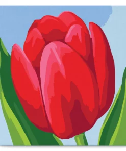 Diamond Painting 20x20cm avec cadre Tulipe Rouge Diamond Painting | Seos Shop ®