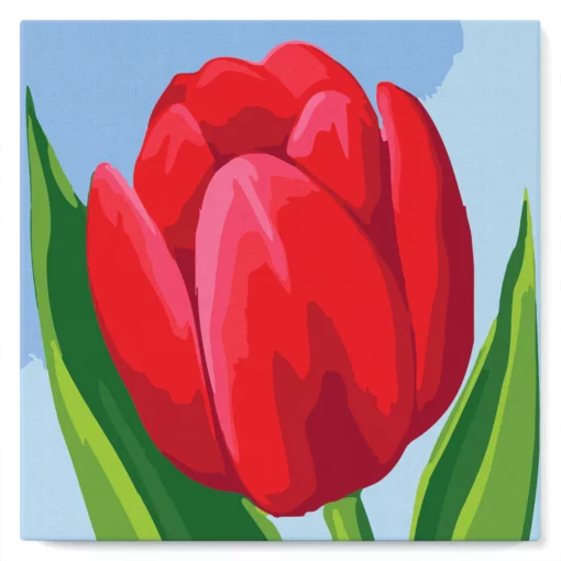 Diamond Painting 20x20cm avec cadre Tulipe Rouge Diamond Painting | Seos Shop ®