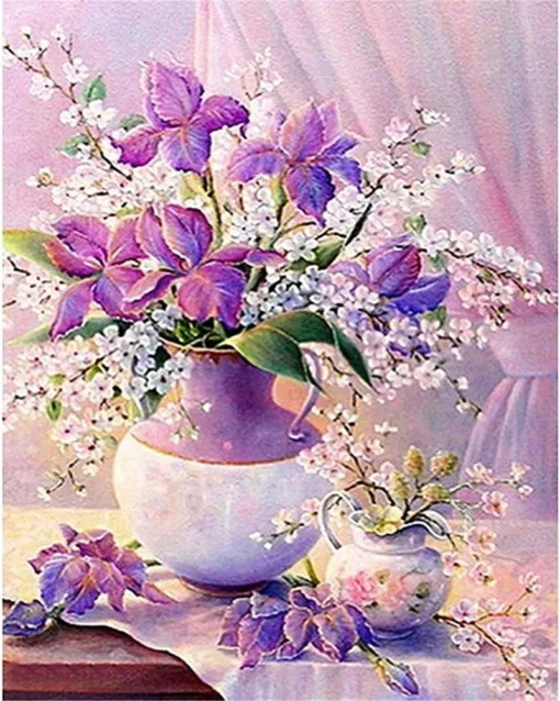 Diamond Painting - Beau Bouquet de fleurs violettes | Seos Shop ®