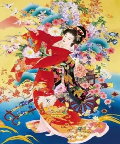 Diamond Painting - Japonaise en habits traditionnels | Seos Shop ®