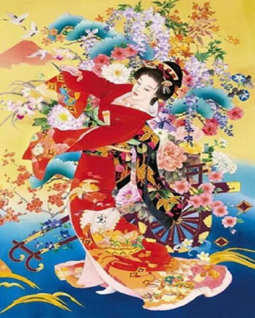 Diamond Painting - Japonaise en habits traditionnels | Seos Shop ®