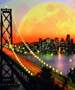 Diamond Painting - Pont de San Francisco et Pleine Lune | Seos Shop ®