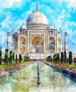 Diamond Painting - Taj Mahal en couleurs | Seos Shop ®