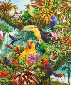 Diamond Painting - Toucan et autres oiseaux | Seos Shop ®
