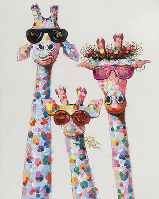 Famille Girafes Pop art Diamond Painting | Seos Shop ®