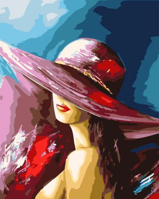 Femme séduisante au chapeau Diamond Painting | Seos Shop ®