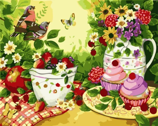 Fleurs, fruits et oiseaux Diamond Painting | Seos Shop ®