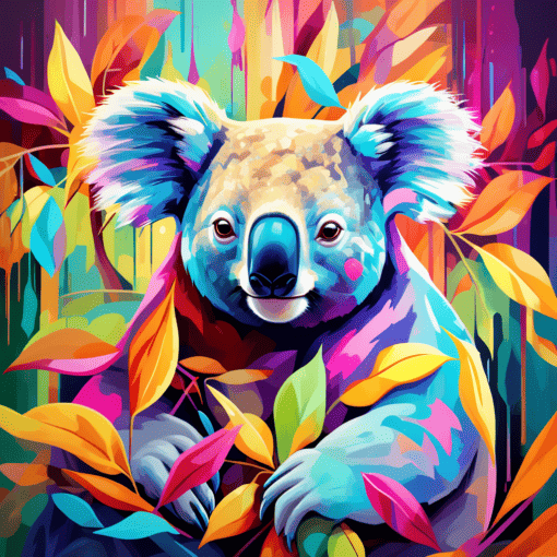 Koala Coloré Abstrait Diamond Painting | Seos Shop ®