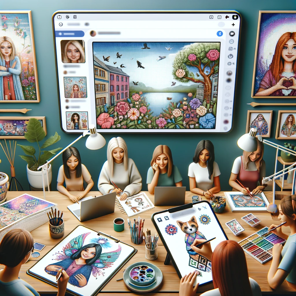 Les clubs de diamond painting sur les réseaux sociaux