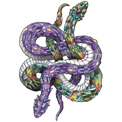 Puzzle 2D en Bois - Serpents Enroulés Diamond Painting | Seos Shop ®