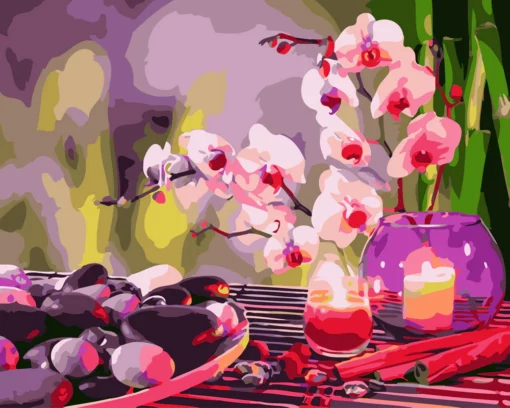 Relaxation avec Bougies et fleurs Diamond Painting | Seos Shop ®