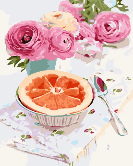 Roses et pamplemousse Diamond Painting | Seos Shop ®